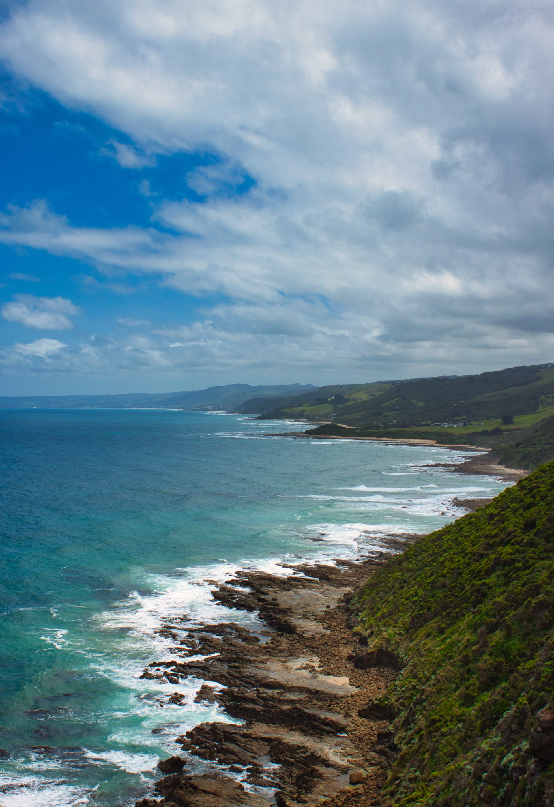 Stunning views from Cape Patton Lookout on the Great Ocean Road. I've never seen water this blue before!